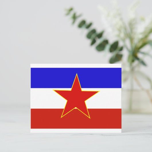 Vlag van Joegoslavië Briefkaart (Staand voorkant)