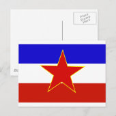 Vlag van Joegoslavië Briefkaart (Voorkant / Achterkant)