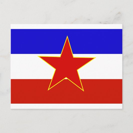 Vlag van Joegoslavië Briefkaart (Voorkant)