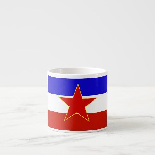 Vlag van Joegoslavië Espresso Kop (Voorkant)