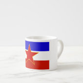 Vlag van Joegoslavië Espresso Kop (Voorkant rechts)