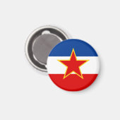 Vlag van Joegoslavië Magneet (Voorkant / Achterkant)