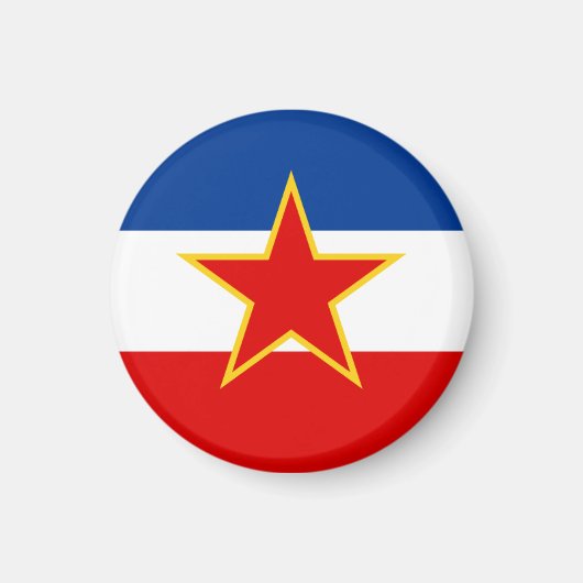 Vlag van Joegoslavië Magneet (Voorkant)