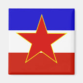 Vlag van Joegoslavië Magneet (Voorkant)