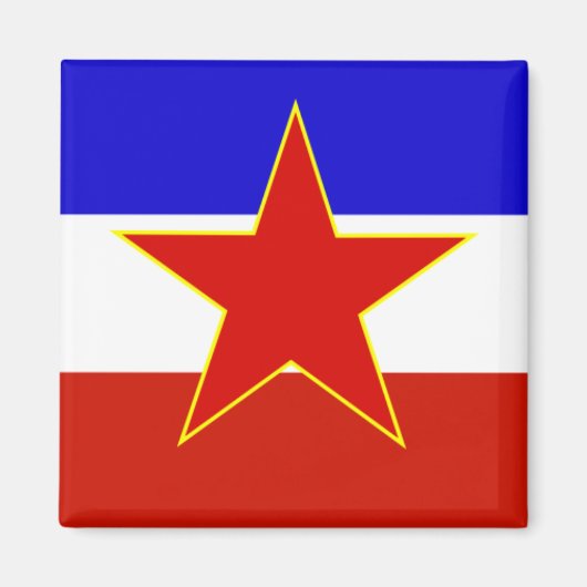 Vlag van Joegoslavië Magneet (Voorkant)