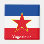 Vlag van Joegoslavië Magneet (Voorkant)