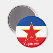 Vlag van Joegoslavië Magneet (Voorkant / Achterkant)