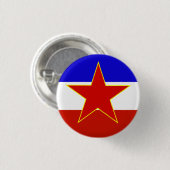 Vlag van Joegoslavië Ronde Button 3,2 Cm (Voorkant /achterkant)