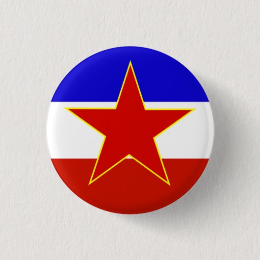 Vlag van Joegoslavië Ronde Button 3,2 Cm (Voorkant)