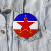 Vlag van Joegoslavië Ronde Button 4,0 Cm (In situ)