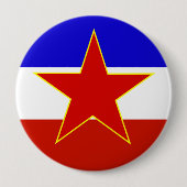 Vlag van Joegoslavië Ronde Button 4,0 Cm (Voorkant)