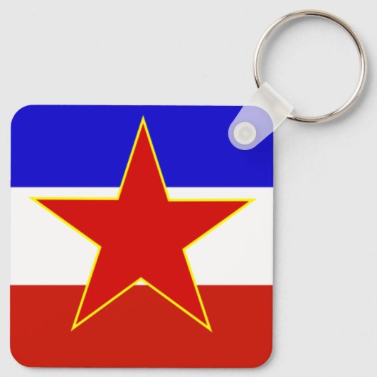 Vlag van Joegoslavië Sleutelhanger (Achterkant)