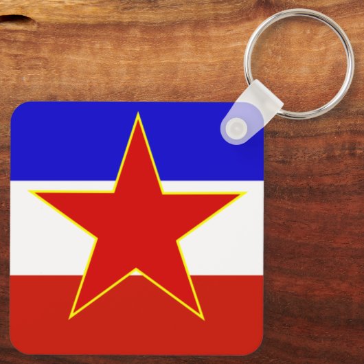 Vlag van Joegoslavië Sleutelhanger (Achterkant)