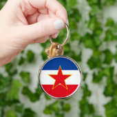 Vlag van Joegoslavië Sleutelhanger (Hand)