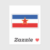Vlag van Joegoslavië Sticker (Vel)