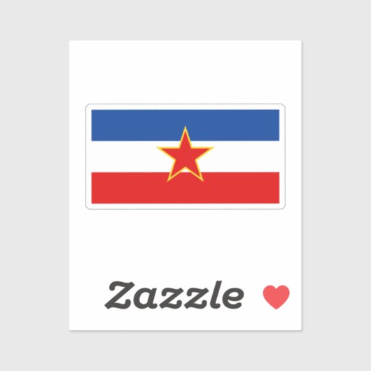 Vlag van Joegoslavië Sticker (Vel)