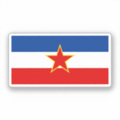 Vlag van Joegoslavië Sticker (Voorkant)