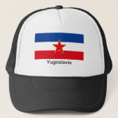 Vlag van Joegoslavië Trucker Pet (Voorkant)