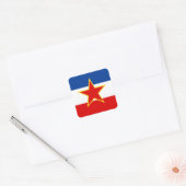 Vlag van Joegoslavië Vierkante Sticker (Envelop)