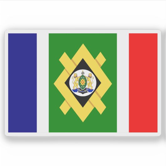 Vlag van Johannesburg, de Republiek Zuid-Afrika Sticker (Voorkant)