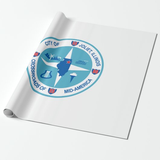 Vlag van Joliet (Illinois) Cadeaupapier (Uitgerold)