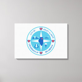 Vlag van Joliet (Illinois) Canvas Afdruk