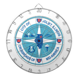 Vlag van Joliet (Illinois) Dartbord