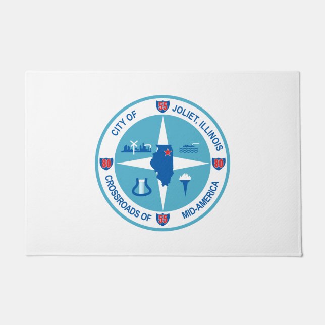 Vlag van Joliet (Illinois) Deurmat (Voorkant)
