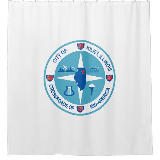 Vlag van Joliet (Illinois) Douchegordijn (Voorkant)