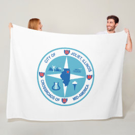 Vlag van Joliet (Illinois) Fleece Deken