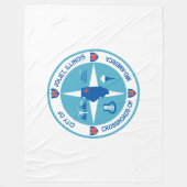 Vlag van Joliet (Illinois) Fleece Deken (Voorkant)