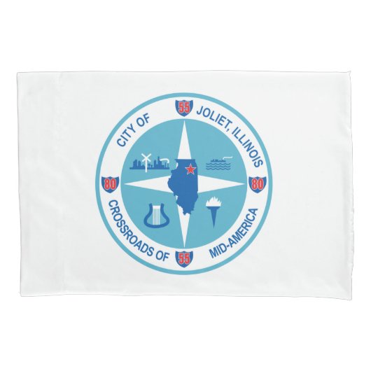 Vlag van Joliet (Illinois) Kussensloop (Voorkant-Links)