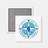 Vlag van Joliet (Illinois) Magneet (Voorkant / Achterkant)