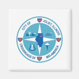 Vlag van Joliet (Illinois) Magneet