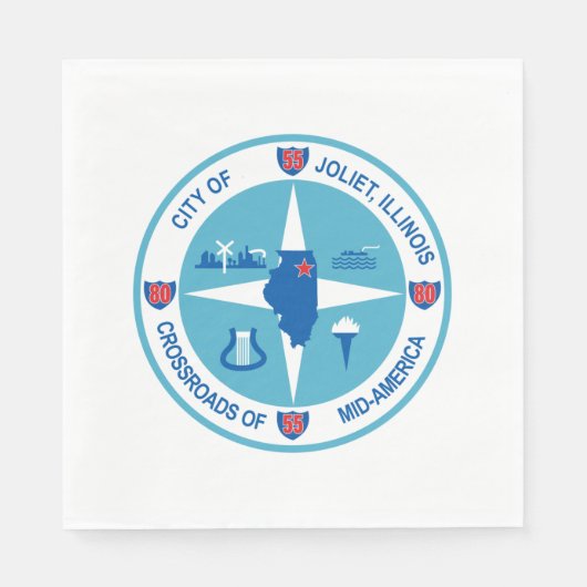 Vlag van Joliet (Illinois) Servet (Voorkant)