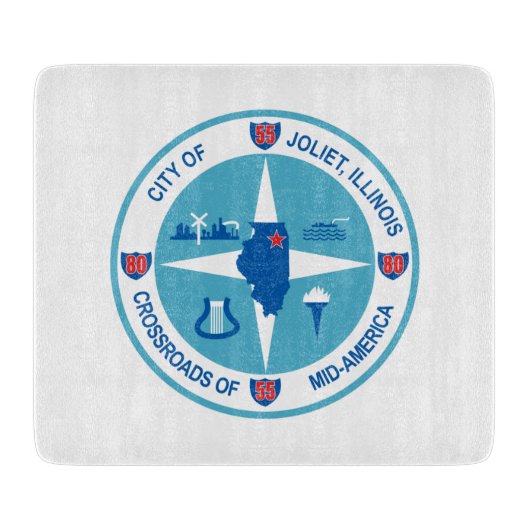 Vlag van Joliet (Illinois) Snijplank (Voorkant)