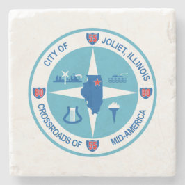 Vlag van Joliet (Illinois) Stenen Onderzetter