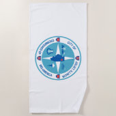 Vlag van Joliet (Illinois) Strandlaken (Voorkant)