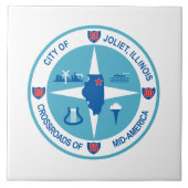 Vlag van Joliet (Illinois) Tegeltje (Voorkant)