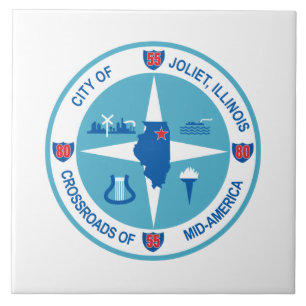 Vlag van Joliet (Illinois) Tegeltje