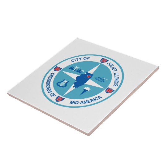 Vlag van Joliet (Illinois) Tegeltje (Zijkant)