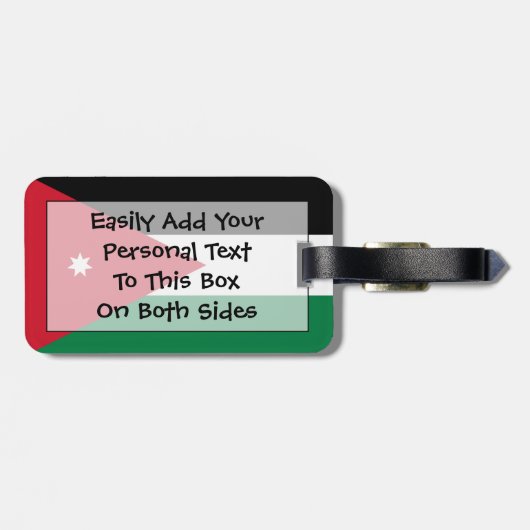 Vlag van Jordan Easy ID Personal Bagagelabel (Achterkant horizontaal)