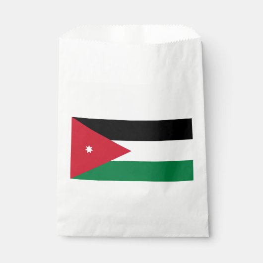 Vlag van Jordanië Bedankzakje (Voorkant)