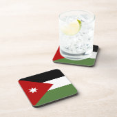 Vlag van Jordanië Bier Onderzetter (Rechterzijde)