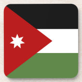 Vlag van Jordanië Bier Onderzetter (Voorkant)