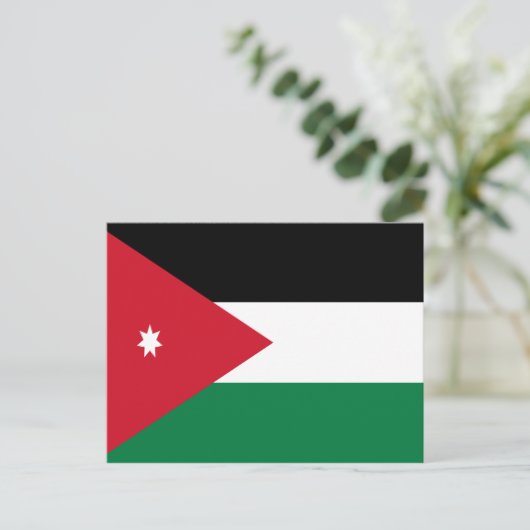Vlag van Jordanië Briefkaart (Staand voorkant)