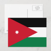 Vlag van Jordanië Briefkaart (Voorkant / Achterkant)