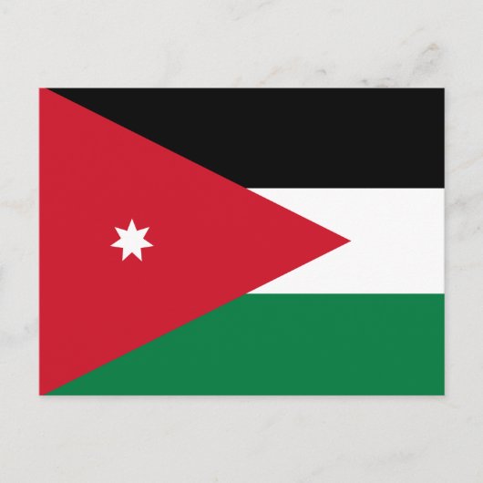 Vlag van Jordanië Briefkaart (Voorkant)