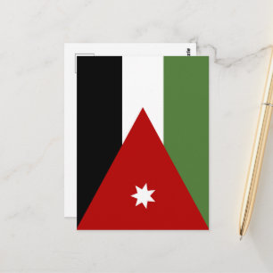 Vlag van Jordanië Briefkaart