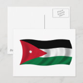 Vlag van Jordanië Briefkaart (Voorkant / Achterkant)